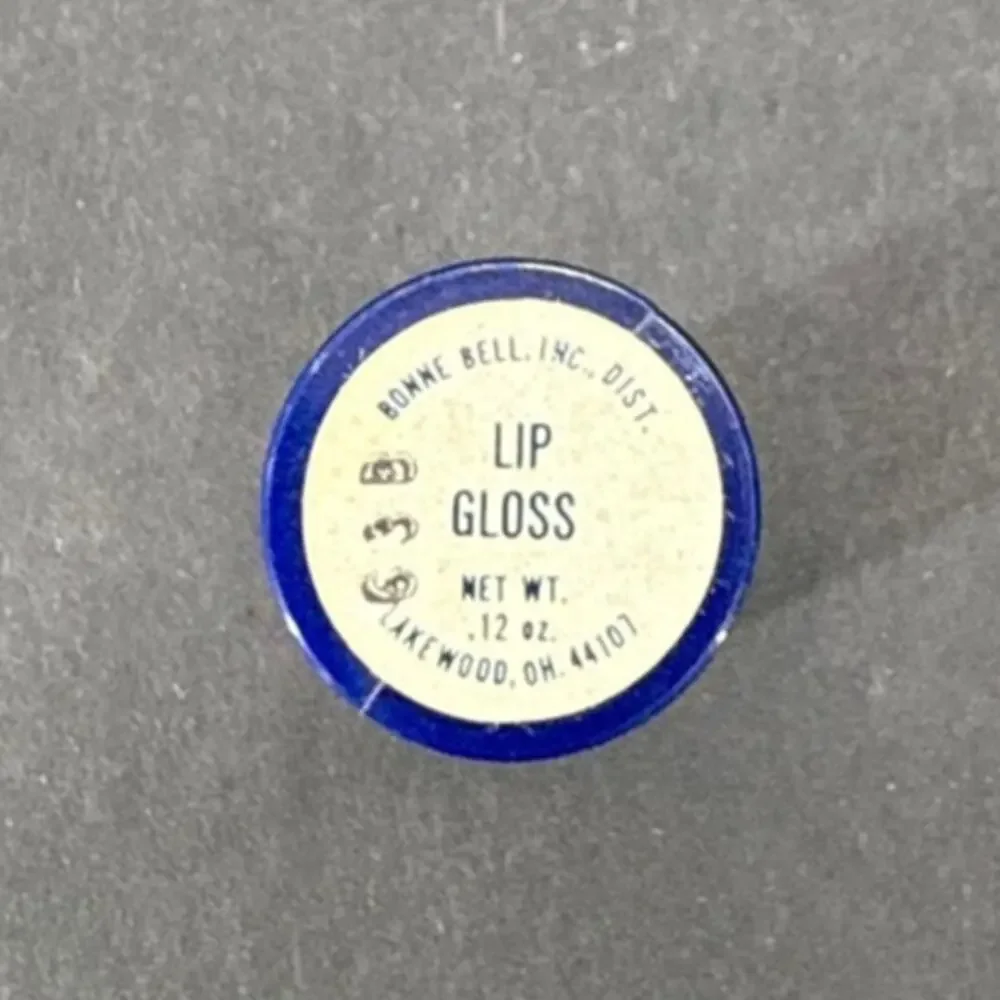Vintage Bonnie Bell Lip Gloss Tube 1970s Collectible Vanity Blue Yellow NOS
